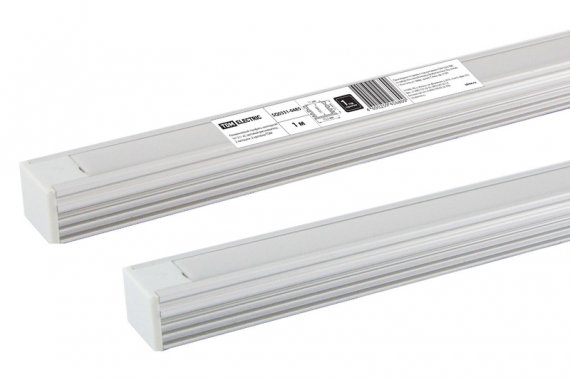 Фотография товара 'Tdm Алюминиевый профиль накладной 1612 (1 м), матовый рассеиватель, 2 заглушки, 2 крепежа SQ0331-0485'