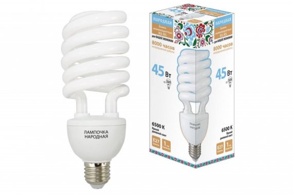 Фотография товара 'Tdm Лампа люминесцентная НЛ-HS-45 Вт-6500 К–Е27 SQ0347-0036'