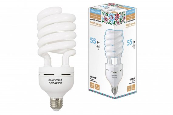 Фотография товара 'Tdm Лампа люминесцентная НЛ-HS-55 Вт-6500 К–Е27 SQ0347-0039'