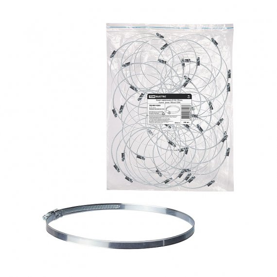 Фотография товара 'Tdm SQ1807-0361 Хомут червячный, d 150-170 мм, оцинк'