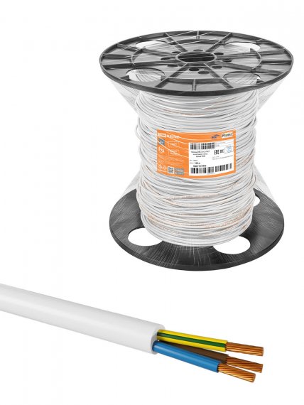 Фотография товара 'Tdm SQ0118-0403 Провод ПВС 3х1,5 ГОСТ на катушке (100м)'