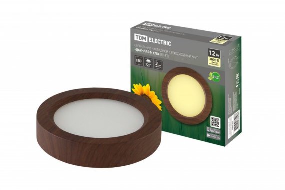 Фотография товара 'Tdm Светильник накладной светодиодный круг "Даунлайт" СПО 12 Вт 170*32 мм 3000К SQ0329-0413'