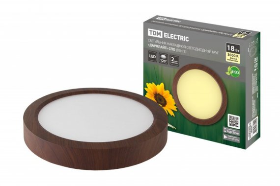 Фотография товара 'Tdm Светильник накладной светодиодный круг "Даунлайт" СПО 18 Вт 225*32 мм 3000К SQ0329-0416'