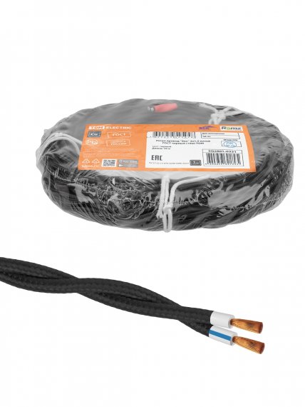 Фотография товара 'Tdm SQ2801-0331 Ретро провод "Эко" 2х1,5 витой ГОСТ'