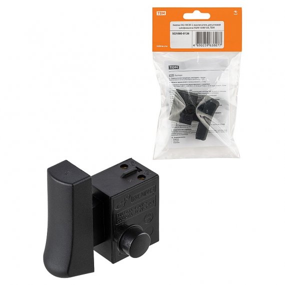 Фотография товара 'Tdm SQ1080-0126 Кнопка FA2-10/2B-1, выключатель для угловой шлифмашины УШМ 1200/125'