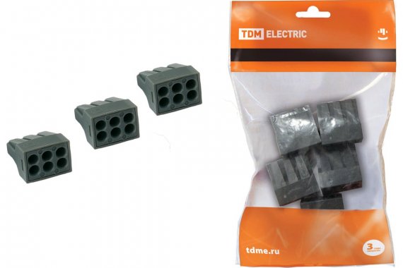 Фотография товара 'Tdm SQ0517-0013 Строительно-монтажная клемма КБМ-773-306 (2,5мм2)'