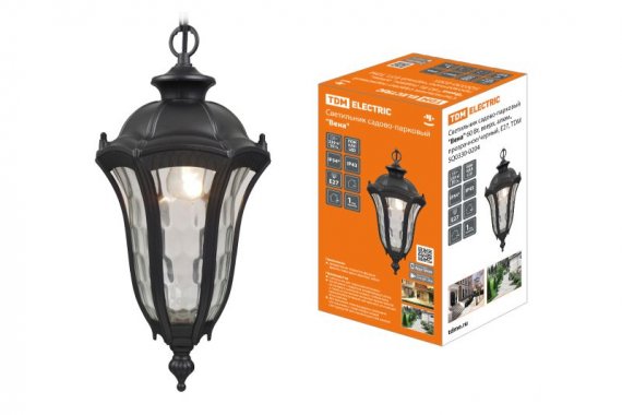 Фотография товара 'Tdm Светильник садово-парковый "Вена" 60 Вт, подвес, алюминий, SQ0330-0205'