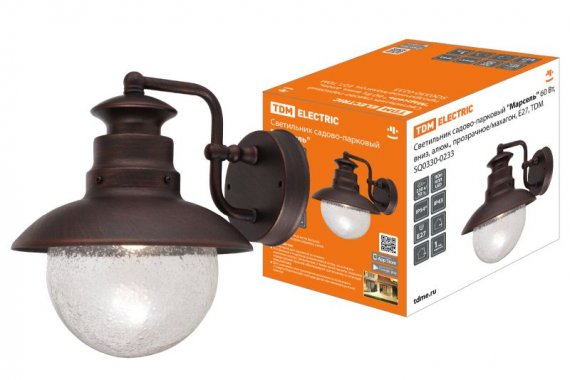 Фотография товара 'Tdm Светильник садово-парковый "Марсель" 60 Вт, вниз, алюминий, SQ0330-0233'