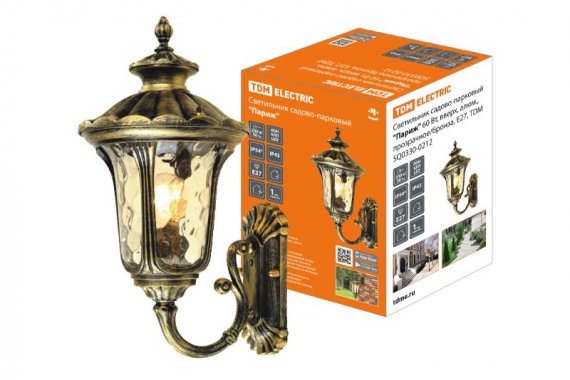 Фотография товара 'Tdm Светильник садово-парковый "Париж" 60 Вт, вверх, алюминий, SQ0330-0212'