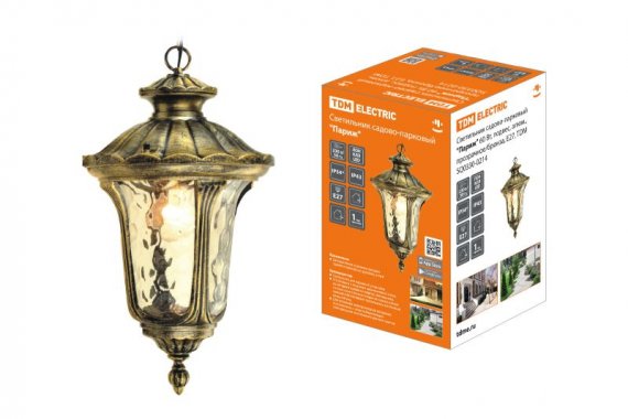 Фотография товара 'Tdm Светильник садово-парковый "Париж" 60 Вт, подвес, алюминий, SQ0330-0214'