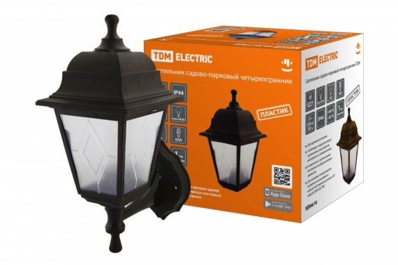 Фотография товара 'Tdm Светильник садово-парковый НБУ 04-60-001 четырехгранник, настенный, пластик, SQ0330-0764'
