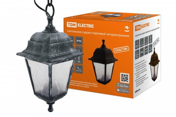 Фотография товара 'Tdm Светильник садово-парковый НСУ 04-60-001 четырехгранник, подвес, пластик, SQ0330-0796'