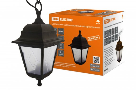 Фотография товара 'Tdm Светильник садово-парковый НСУ 04-60-001 четырехгранник, подвес, пластик, SQ0330-0766'