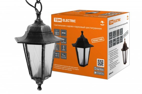 Фотография товара 'Tdm Светильник садово-парковый НСУ 06-60-001 шестигранник, подвес, пластик, SQ0330-0793'
