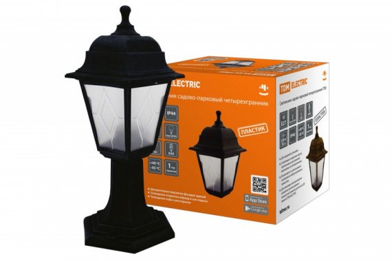 Фотография товара 'Tdm Светильник садово-парковый НТУ 04-60-001 четырехгранник, стойка, пластик, SQ0330-0765'
