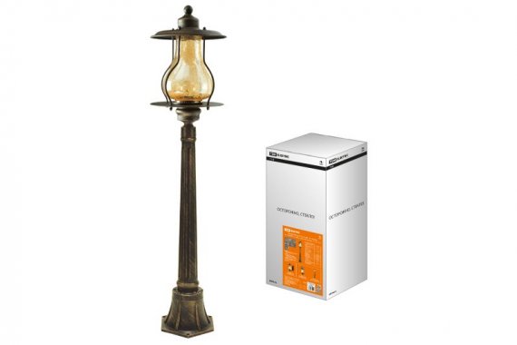 Фотография товара 'Tdm Светильник садово-парковый "Рим" 1х60 Вт, столб, H1050 мм, алюминий, Е27, SQ0330-2063'