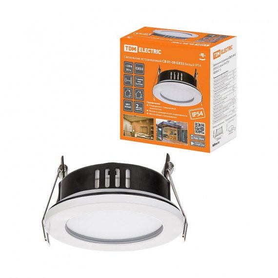 Фотография товара 'Tdm SQ0359-0110 Светильник встраиваемый СВ 01-09 GX53 230 В 50 Гц'