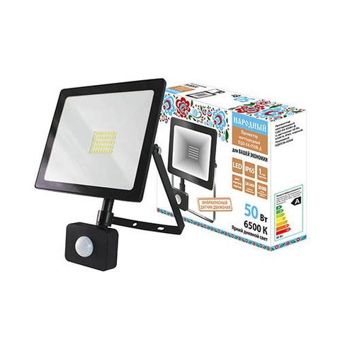 Фотография товара 'Tdm Прожектор светодиодный СДО-04-050Н-Д (с датчиком) 50 Вт, 6500 К, IP65, SQ0336-0204'