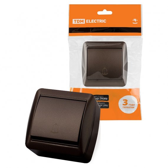 Фотография товара 'Tdm SQ1818-0216 Кнопка звонковая открытой установки IP44 6А'