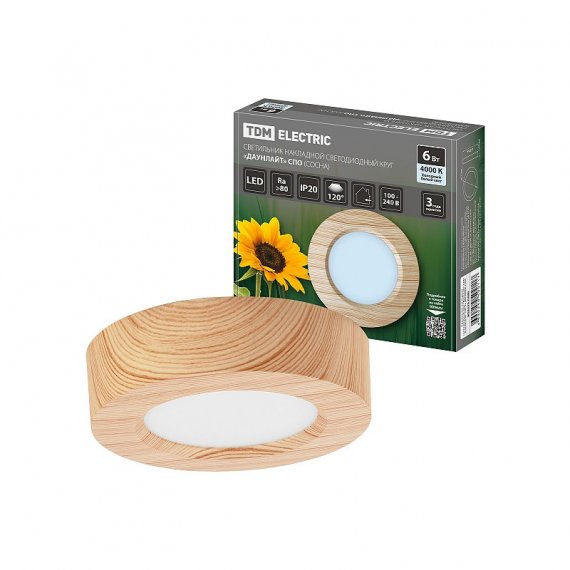 Фотография товара 'Tdm SQ0329-0440 Светильник накладной светодиодный круг "Даунлайт" СПО'