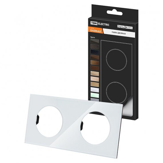 Фотография товара 'Tdm SQ1819-0003 Рамка двойная хрустально-белая, стекло, "Байкал"'