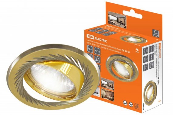 Фотография товара 'Tdm Светильник встраиваемый поворотный СВ 02-02 MR16 50Вт G5.3 SQ0359-0005'