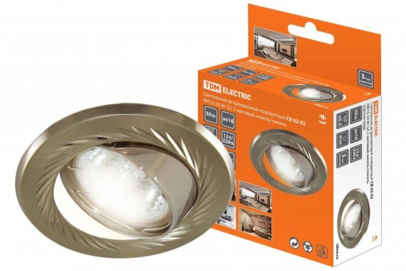 Фотография товара 'Tdm Светильник встраиваемый поворотный СВ 02-02 MR16 50Вт G5.3 SQ0359-0006'