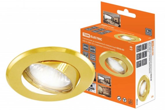 Фотография товара 'Tdm Светильник встраиваемый поворотный СВ 02-03 MR16 50Вт G5.3 SQ0359-0008'