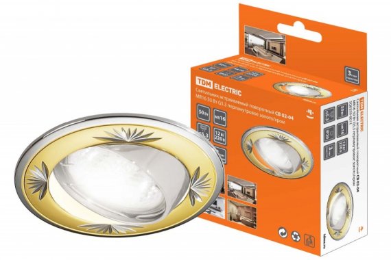 Фотография товара 'Tdm Светильник встраиваемый поворотный СВ 02-04 MR16 50Вт G5.3 SQ0359-0011'