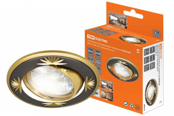 Фотография товара 'Tdm Светильник встраиваемый поворотный СВ 02-04 MR16 50Вт G5.3 SQ0359-0012'