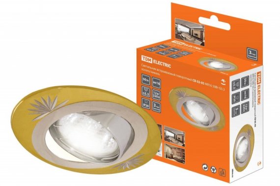 Фотография товара 'Tdm Светильник встраиваемый поворотный СВ 02-05 MR16 50Вт G5.3 SQ0359-0014'