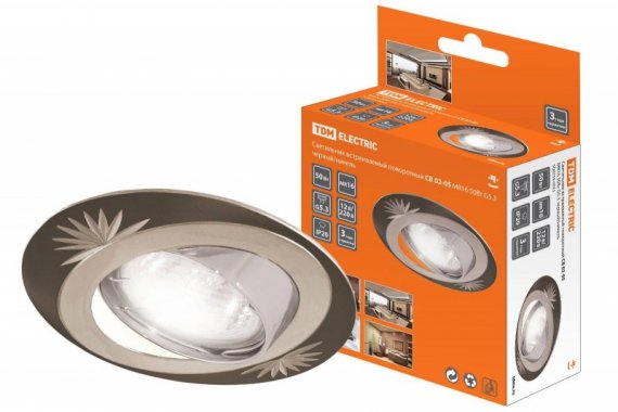 Фотография товара 'Tdm Светильник встраиваемый поворотный СВ 02-05 MR16 50Вт G5.3 SQ0359-0015'