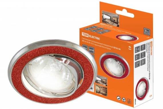 Фотография товара 'Tdm Светильник встраиваемый поворотный СВ 02-06 MR16 50Вт G5.3 SQ0359-0037'