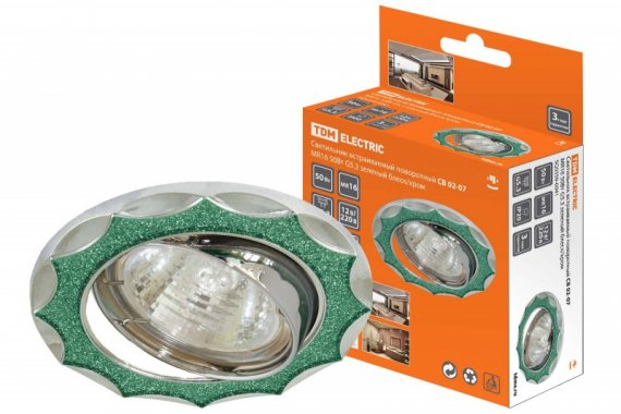 Фотография товара 'Tdm Светильник встраиваемый поворотный СВ 02-07 MR16 50Вт G5.3 SQ0359-0041'