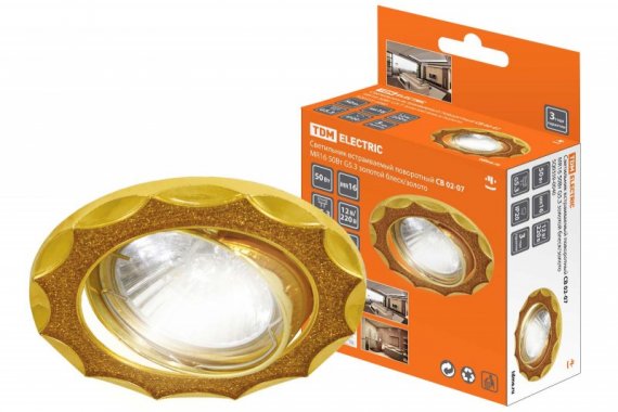 Фотография товара 'Tdm Светильник встраиваемый поворотный СВ 02-07 MR16 50Вт G5.3 SQ0359-0040'