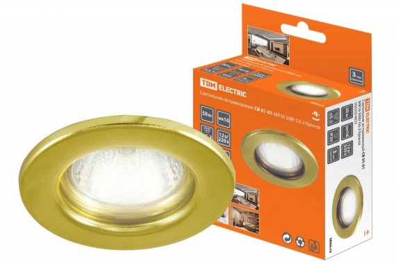 Фотография товара 'Tdm Светильник встраиваемый СВ 01-01 MR16 50Вт G5.3 SQ0359-0023'