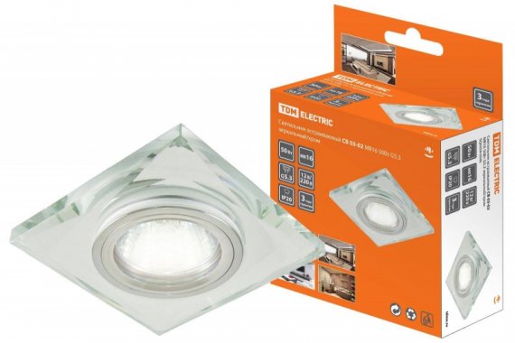 Фотография товара 'Tdm Светильник встраиваемый СВ 03-02 MR16 50Вт G5.3 SQ0359-0046'