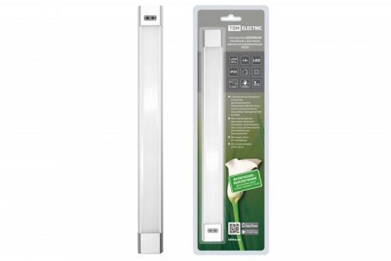 Фотография товара 'Tdm Светильник LED300х30 линейный, 5 Вт, 230 В, датчик движения, диммер, 4000К, SQ0329-3607'