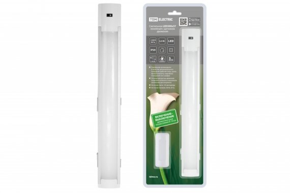 Фотография товара 'Tdm Светильник LED300х37 линейный, 2,5 Вт, 230 В, датчик движения, SQ0329-3601'