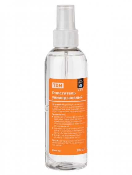 Фотография товара 'Tdm Очиститель универсальный, абсолютированный 99.7%, 200 мл, спрей, серия "Алмаз", SQ1025-1702'