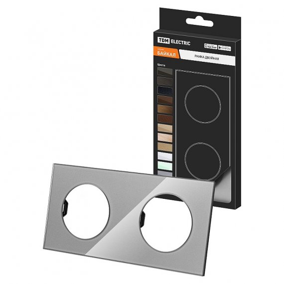 Фотография товара 'Tdm SQ1819-0303 Рамка двойная платина, стекло, "Байкал"'