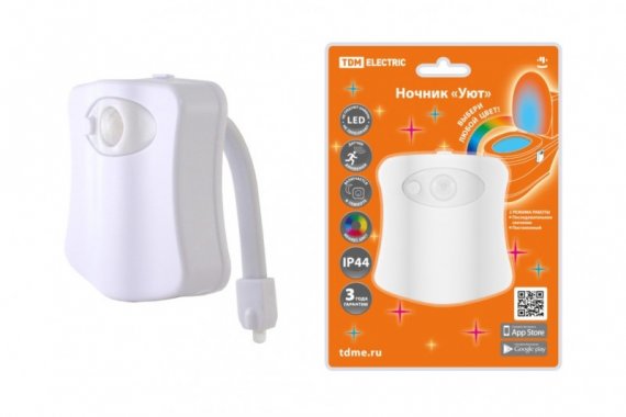 Фотография товара 'Tdm Ночник "Уют" 0,5 Вт, RGB, датчик движения, 3хААА, SQ0357-0124'