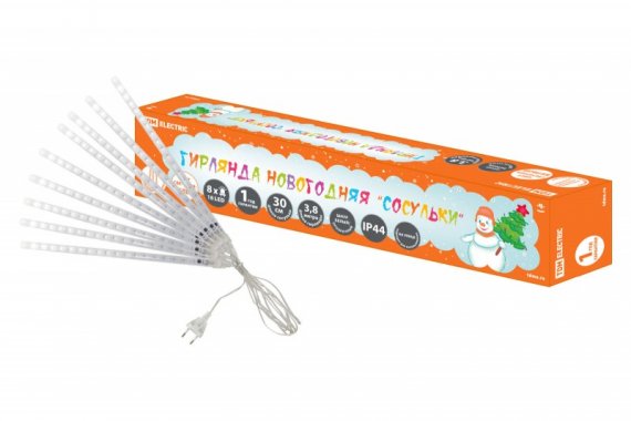 Фотография товара 'Tdm Гирлянда "Сосульки", 8 шт в комплекте, SQ0361-0026'