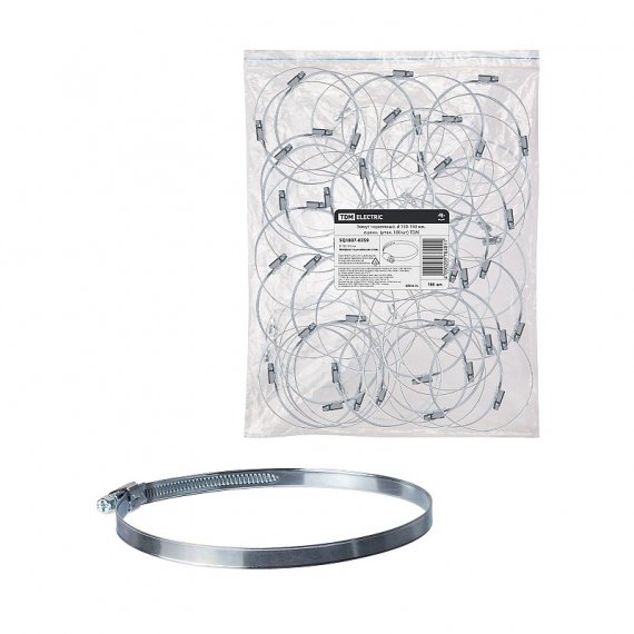 Фотография товара 'Tdm SQ1807-0359 Хомут червячный, d 130-150 мм, оцинк'