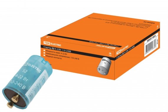 Фотография товара 'Tdm Стартер S2 4-22Вт 110-240В медные контакты SQ0351-0023'