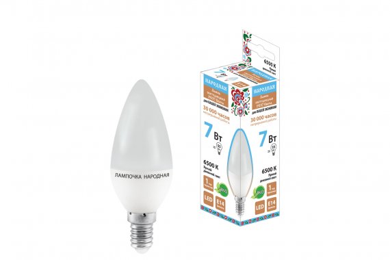 Фотография товара 'Tdm Лампа светодиодная FС37-7 Вт-230 В -6500 К–E14, SQ0340-1541'