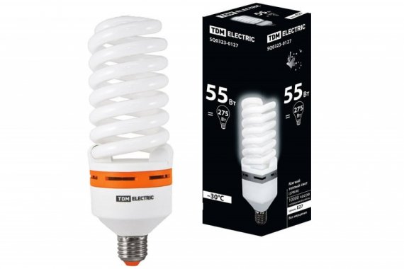 Фотография товара 'Tdm Лампа энергосберегающая КЛЛ-FS-55 Вт-2700 К–Е27 SQ0323-0127'