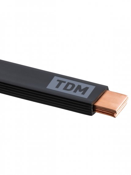 Фотография товара 'Tdm Шина медная гибкая изолированная ШМГ 4х(20х1), 2м, SQ0841-0013'