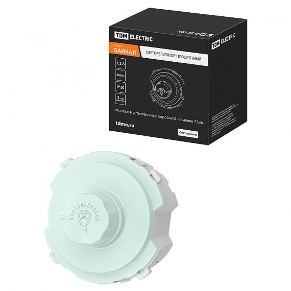 Фотография товара 'Tdm SQ1819-0141 Светорегулятор (RL, 500Вт) поворотный фисташковый, "Байкал"'