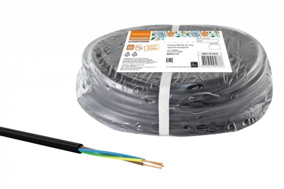 Фотография товара 'Tdm SQ0118-1299 Провод ПВСмб 3х4 (разномер)'